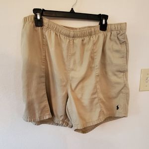Vintage Polo Ralph Lauren 100% Cotton Khaki Beach Shorts Men's Large
